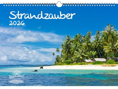 Strandzauber DIN A3 Kalender für 2026 Urlaub Strand und Strände - Seelenzauber