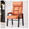 WIGSELBL Wating Room Chairs Leder-Büro-Gästestühle mit gepolsterten Armlehnen, robuster Chefsessel, Bürostuhl, Schreibtischstuhl, ohne Räder, bequeme Seitenstühle (Orange)