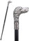 Sliver Loyal Dog Head Walking Cane Fashion Decorative Walking Stick Gentleman Elegant Cosplay Cane Knob Crosier
