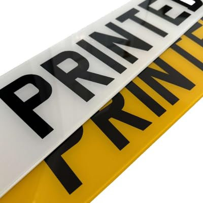 Acrylic Plates UK Rear/Front/Pair for Automotive, Home Use/Outdoor Use | Number | Plates