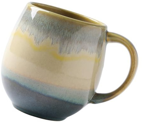 Hkfgdjdl Tasse à café vintage en céramique, design dégradé, tasse artisanale avec poignée, idéale pour la maison, le bureau, les cafés