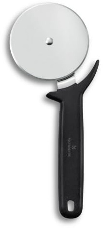 Victorinox Pizzaschneider - Rundes Küchenmesser mit 85 mm Edelstahlklinge | Ergonomischer Teigschneider und Pizzarad für Torten oder Kuchen, spülmaschinengeeignet, Schwarz, Swiss Made