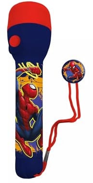 Marvel Spider-Man Taschenlampe, LED-Taschenlampe für Jungen, Inklusive Handschlaufe, Geschenk für Kinder