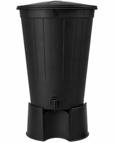 200 Litre Water Butt Kit with Stand, Lid & Tap – UK Made Large Garden Rainwater Storage Tank, Durable Plastic Barrel for Outdoor Water Collection