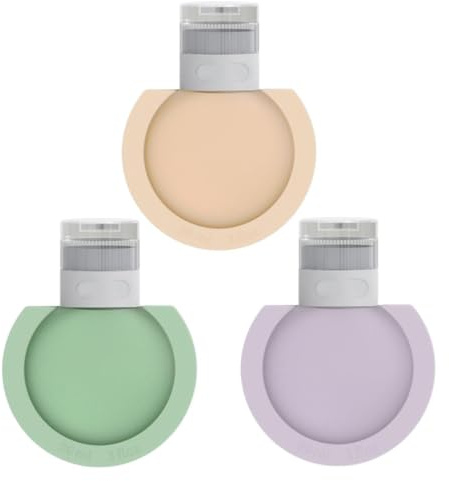Contenants de Toilette de, Bouteilles de Rechargeables Paquet de 3 | Bouteilles de de shampooing résistantes aux fuites rechargeables en Silicone pour le Gel d