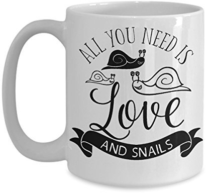 Tazza da caffè All You Need is Love and Snails