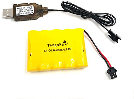 6V 700mAh AA Ni-Cd Packs SM 2P Plug for Toys Power Bank+Charger