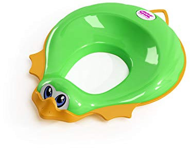 OKBABY, Kinder Toilettensitz Ducka Sitzverkleinerer für Kinder mit griffiger Rand grün