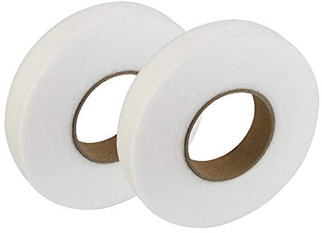 LYTIVAGEN 2 Rolle Saumband, Bügelband 70Yards, Bügelsaumband Weiß Klebeband zum aufbügeln oder nähen für Kleidung, Gardinen, Vorhänge und andere Textilien(Breit 2 cm)