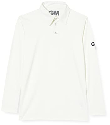 Gunn & Moore Mens Maestro Cricket Shirt, White, Large Adult - Chest 40-42 Ins EU