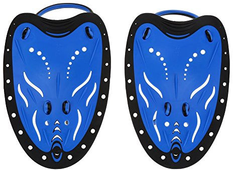 Keenso Palas para Nadar, Palas de Entrenamiento para Natación (L-Azul)