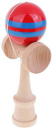Sitrda Kendama Ball Japanisches traditionelles Holzspiel Balance Lernspielzeug ? Rot?