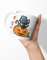 BLAK TEE Cute Black Halloween Cat in A Pumpkin with A Witch Hat Porcelain Coffee and Tea Mug 330 ml