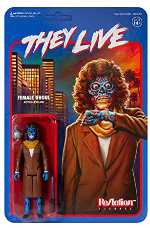 Super7 They-Live-Actionfigur: Weiblicher Ghoul, 9,5 cm, mit Zubehör, Sammlerstücker aus Horrorklassikern und Retrospielzeug