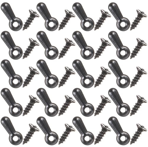 Heallily 200Pcs Frame Picture Turn Button Picture Frame Hanging Hangers Tablet Frame Locks with Screws for DIY Home Decoration (Black)