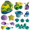 Kinder Sandspielzeug, Strandspielzeug inklusive LKW, Eimer, Gießkanne, Wasserrad, vielen Sandförmchen aus robustem TPU Material Wasser Spielzeug Set für Strand Sandkasten Garten Badewanne