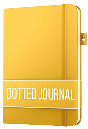 Scribbles That Matter Notizbuch A5 dotted - Your 150 Seiten Bullet Dotted Journal Auslaufsicheres, 120gsm dickes Papier für die Arbeit Hardcover notizbuch dotted (5,75 x 8,5), Gelb