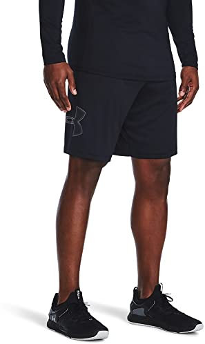 Under Armour Mens Tech Graphic Shorts, Black (001)/Mod Gray, 4X-Large