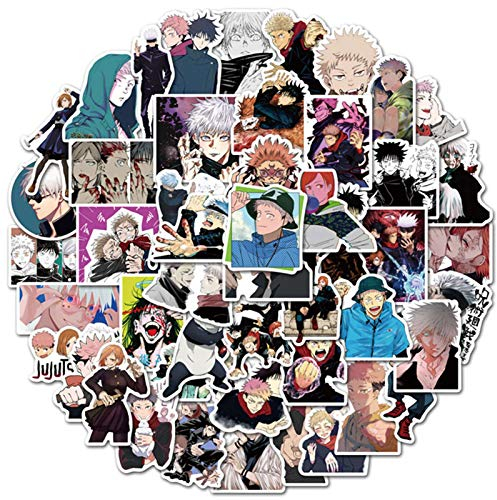 ALTcompluser 50 Stück Jujutsu Kaisen Aufkleber, Japan Anime Ryomensukuna Aufkleber DIY Dekoration Laptop Snowboard Telefon Wasserflasche Gepäck für Erwachsene Mädchen Jungen (Multi-7)