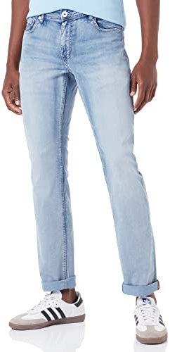 Timezone Slim EduardoTZ, Acqua Blue Wash, W36 / L34 Uomo