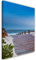 Feeby Vlies Leinwandbild Ozean Holzweg Strand Dünen 40x60 cm Wanddeko Design Kunstdruck Zimmerdeko Bilderwand Meer Sand Natur Blau