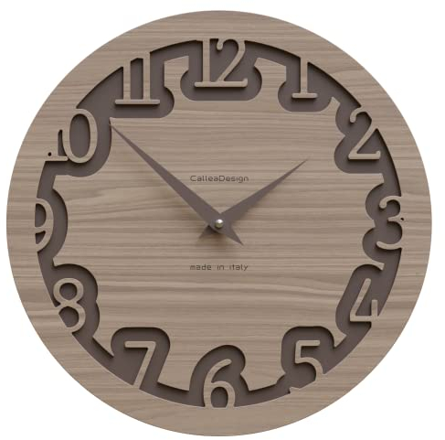 CalleaDesign 30 cm Wanduhr Labyrinth (Nussbaum)