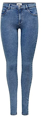 ONLY Onlrain Life Reg Skinny Dnm Noos Damen Jeans , Medium Blue Denim, XL / 34L