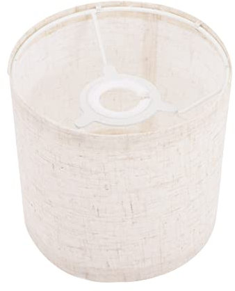 SOLUSTRE Stoff Tischlampe Lampenschirm Leinengewebe Pendellampe Schreibtischlampe Ersatzschirm Beige Zylinder Leinen Lampenschirm Pendelleuchte Stehlampe Deckenleuchte Schutzhülle