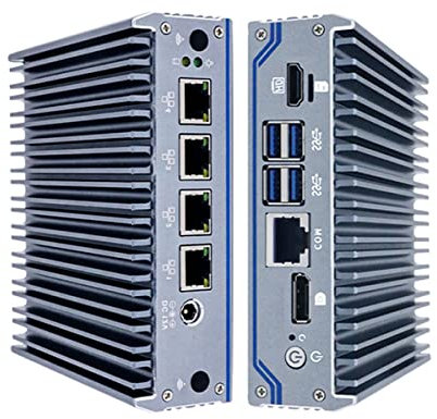 Fanless Soft Router, Micro Firewall Appliance, VPN, Router PC, Intel Celeron J4125, 4 x Intel i211-AT LAN, AES-NI, DP, HD, COM, 4 x USB3.0, SIM Slot, No Ram No Storage