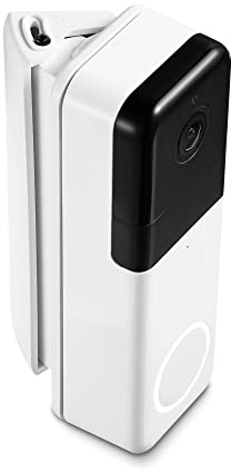 Wasserstein Horizontal Wedge Mount - Compatible with Wyze Video Doorbell Pro - For Better Viewing with Your Wyze Doorbell Pro (1 Pack, White)