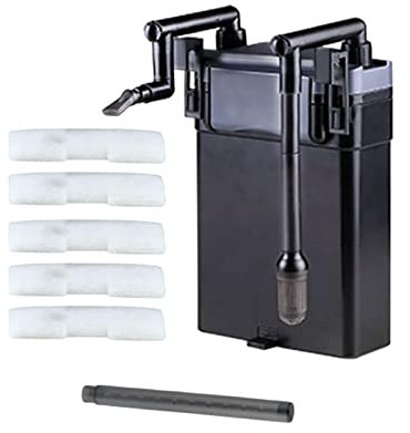 LOVIVER de Recipiente para Acuario Flujo de Agua Ajustable de de Tortuga Barril Exterior Acuario para s de Peces de 20-40, 190x288x65mm