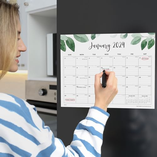 Magnetic Calendar for Fridge, Cabbrix Academic Fridge Calender from Now to June 2026, Year Refrigerator Calendar 2025-2026 for Planning and Organizing Your Life (38x31cm)