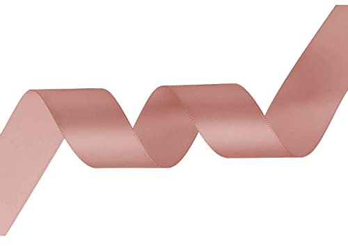 WedDecor Rose Gold Ribbon for Gift Wrapping, 6mm x 10 Metres Double Sided Polyester Satin Ribbon Roll for Christmas, Wedding, Crafting, Hair Bow, Sewing, Birthday Cake Decoration