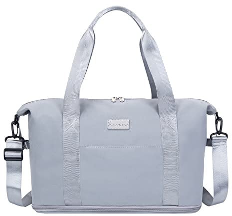 Lossga Handgepäck 40x20x25 für Ryanair Cabin Bag Reisetaschen Maximale Größe 45X36X20 für Easyjet Sports Weekender Tasche für Männer und Frauen mit Schulterriemen (Grau)