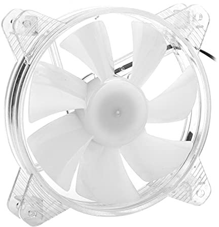 Zunate Computer-Lüfter, 1300 U/Min 120 Mm Silent RGB-Lüfter mit Hydrauliklager für Computer-PC-Gehäuse, Mining Rig, CPU-Kühler (Blau)