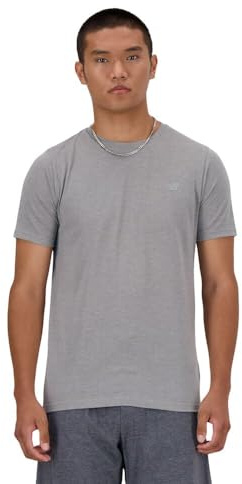 New Balance Herren Sport Essentials Heathertech T-Shirt, Athletic Grey Heather, L