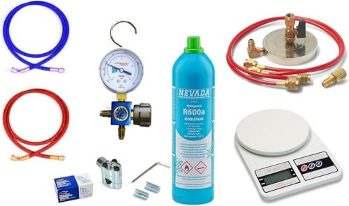 Kit complet de recharge professionnel de réfrigérateurs caves congélateurs avec R600a PROFI LINE M Shop Italia