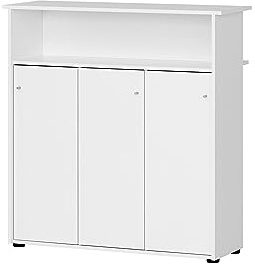 Schildmeyer Empfangstresen Reno 400, 701798, weiß, 107 x 44 x 111 cm
