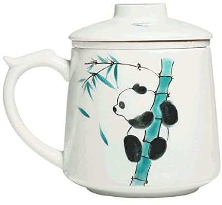 ANIIC Tazzine Caffe Ceramica Set Di Tazze In Ceramica Con Filtro E Coperchio Set Di Tazze Da Caffè Carino Panda Per Caffè/cappuccino/tè Tazza Multifunzionale Per Bevande Tazze Colazione Per Case