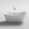 Bagno Italia Baignoire 170x80x72 cm centre salle autoportant blanc brillant avec hydromassage