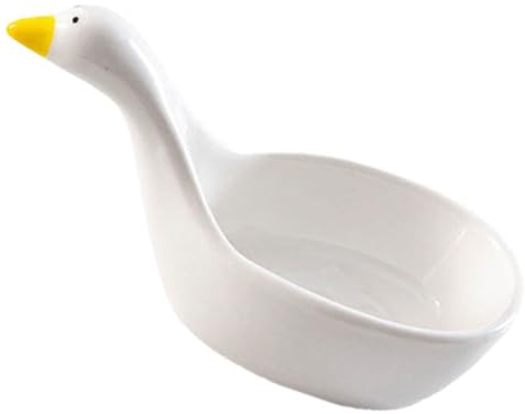 Zerodeko Lindo Plato De Salsa De Cerámica De Cisne Plato De Condimento Tazón De Inmersión De Soja Para Sushi Platos Kawaii Plato Para Servir Para Cocina