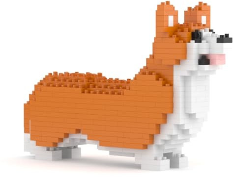 JEKCA Welsh Corgi Mini 01S | Blocs de construction en plastique pour petits chiens | 14 ans et plus