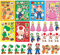 Mario Sticker, Make a Face Aufkleber Mario, Marios Aufkleber Pack, Face Art Sticker Prinzessin Peach, DIY Gesichts Aufklebers, Vinyl Wasserdichte, für Party Favor Supplies Craft