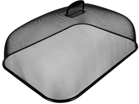 PRETYZOOM Mesh Screen Food Cover Outdoor Food Dome Metal Dish Cover Protector Table Food Umbrella Extra Large Pastry Dome Cover for Home Kitchen Storage Organization Black