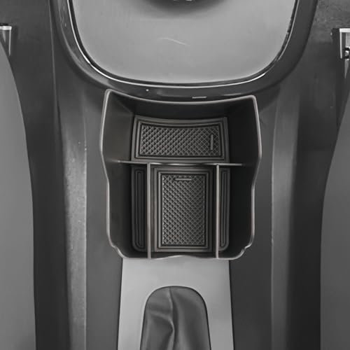 YEE PIN Aufbewahrungsbox Kompatibel mit Dacia Spring Electric EV 2021-2023 2024 Mittelkonsole Organizer Tray für Armlehne Organizer Dacia Spring Zubehör Mit Rutschfestermatte