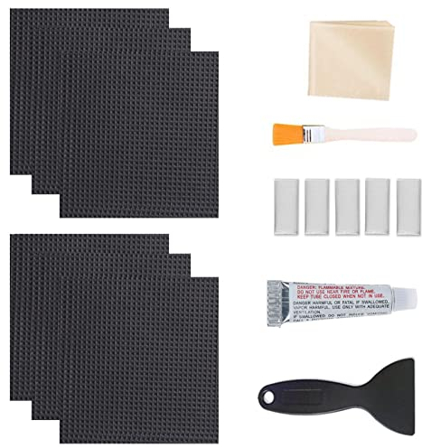 Trampolin Reparaturset Sprungtuch,15 Stück Trampolin Flicken Reparaturset,10,4x10,4cm Quadratisch Reparatur Patches,Trampolin Flicken Reparatur Set Für Löcher Oder Risse,Trampolinnetz-Verbindungsseil