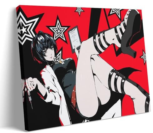 LETOOUY Anime Game Persona 5 Tae Takemi Poster Dekorative Malerei Leinwand Wandkunst Wohnzimmer Poster Schlafzimmer Malerei,Wandkunst Bilddruck Moderne Familienzimmer Dekor 16x24inch(40x60cm)