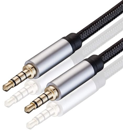 CABLEPELADO Cavo audio tessile stereo jack 3.5 maschio 4 pin (5 m)