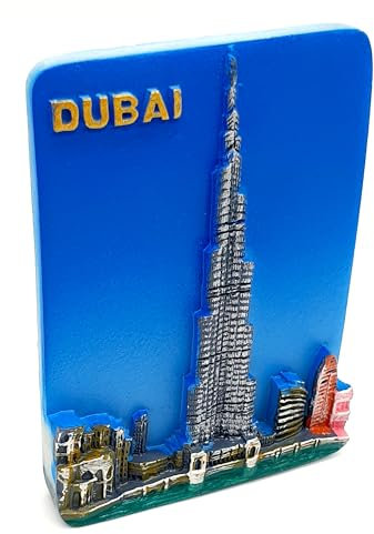 Dubai Burj Khalifa Fridge Magnet, 3D Magnet Travel Sticker Souvenirs, Global Landmarks, Must-Have Featuring Iconic Cities like Dubai, London, Paris, and More (Dubai-Burj Khalifa)
