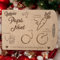 JR Maderas Bandeja Navidad Personalizada de Papa Noel - Decoracion Original para Las Fiestas - Tradiciones Navideñas para niños - Bandeja de Bienvenida con Galletas Leche Agua.